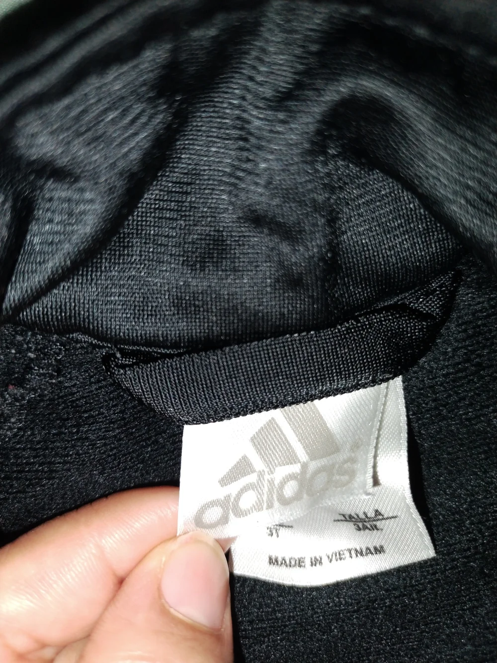 adidas Black Jacket with White Shoulder Stripes